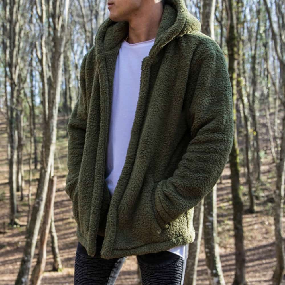 Trendy Warm Plush Men Hoodies